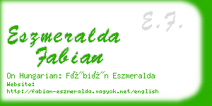 eszmeralda fabian business card